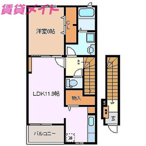 三重県四日市市山城町 山城駅 1LDK アパート 賃貸物件詳細