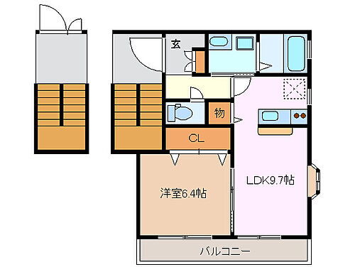 三重県津市上浜町2丁目 江戸橋駅 1LDK アパート 賃貸物件詳細