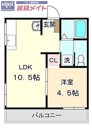 三重県津市城山2丁目 高茶屋駅 1LDK アパート 賃貸物件詳細