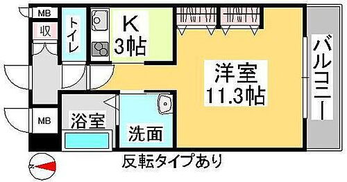 岡山県岡山市北区中井町2丁目 1K マンション 賃貸物件詳細