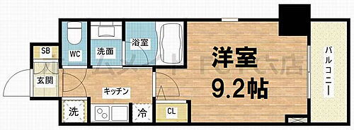 ＱＣフラット北堀江 3階 1K 賃貸物件詳細