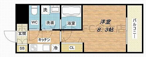 プレサンス梅田 4階 1K 賃貸物件詳細