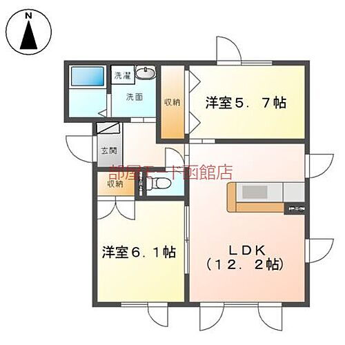 北海道函館市神山3丁目 2LDK アパート 賃貸物件詳細