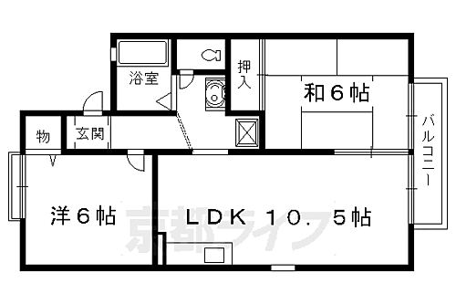 京都府京都市伏見区久我森の宮町 西向日駅 2LDK アパート 賃貸物件詳細