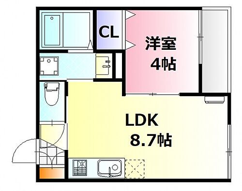 広島県広島市東区牛田新町2丁目 牛田駅 1LDK アパート 賃貸物件詳細