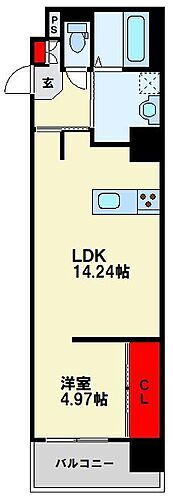 ＬＥＧＥＮＤ　ＫＵＲＯＳＡＫＩ 7階 1LDK 賃貸物件詳細