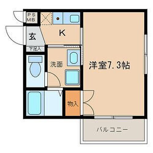マンション　林檎の樹 2階 1K 賃貸物件詳細