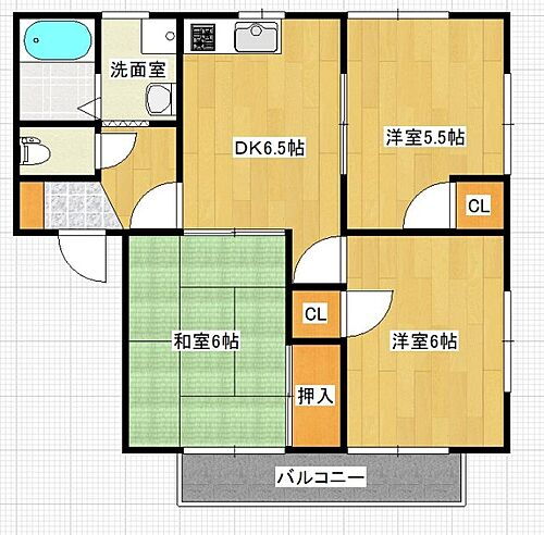 広島県広島市安芸区船越6丁目 海田市駅 3DK アパート 賃貸物件詳細