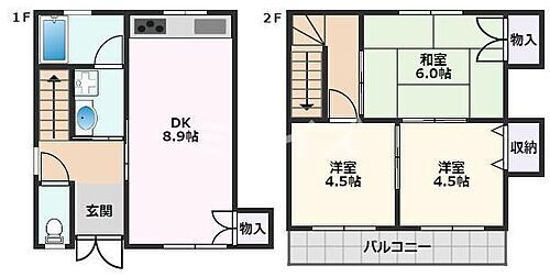 大阪府吹田市内本町2丁目 吹田駅 3DK 一戸建て 賃貸物件詳細