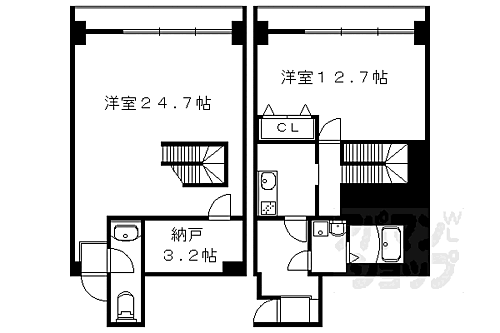 ＣＬＡＳＫＡ衣笠 7階 2K 賃貸物件詳細