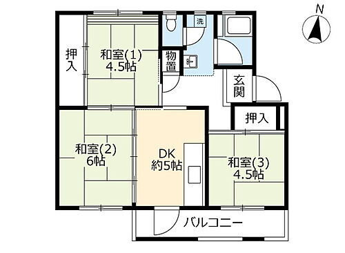 ＵＲ西大和片岡台 4階 3DK 賃貸物件詳細