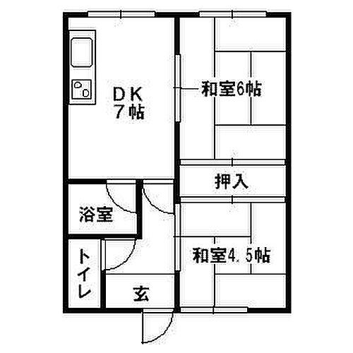 北海道旭川市花咲町7丁目 旭川駅 2DK アパート 賃貸物件詳細