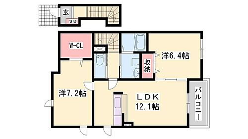 兵庫県加東市下滝野3丁目 滝野駅 2LDK アパート 賃貸物件詳細