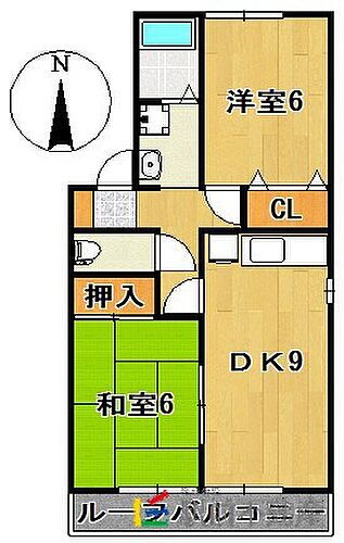 セジュールソシアＩＩ 1階 2DK 賃貸物件詳細