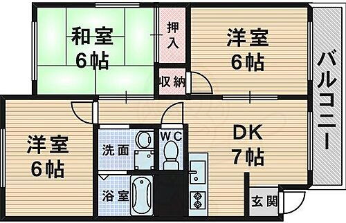 大阪府豊中市岡上の町4丁目 豊中駅 3DK マンション 賃貸物件詳細