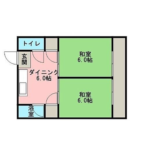 和歌山県和歌山市六十谷 六十谷駅 2DK アパート 賃貸物件詳細