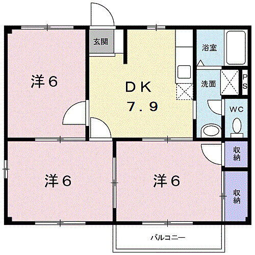 広島県福山市津之郷町大字津之郷479-12 備後赤坂駅 3DK アパート 賃貸物件詳細