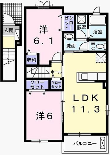 兵庫県姫路市花田町上原田 御着駅 2LDK アパート 賃貸物件詳細