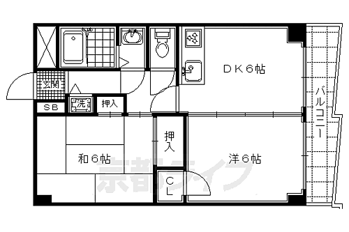 京都府京都市北区衣笠御所ノ内町 北野白梅町駅 2DK マンション 賃貸物件詳細