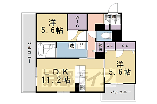 ＨＡＢＩＴＥＲ　御所西（アビテ　ゴショニシ） 3階 2LDK 賃貸物件詳細