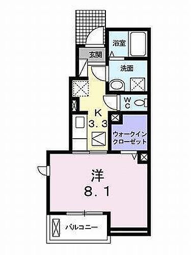 愛媛県松山市西石井5丁目 いよ立花駅 1K アパート 賃貸物件詳細