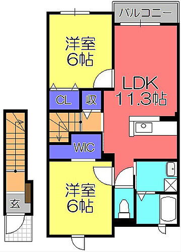 滋賀県愛知郡愛荘町愛知川 稲枝駅 2LDK アパート 賃貸物件詳細