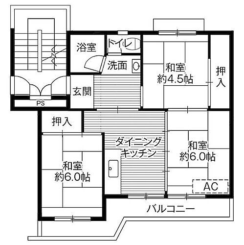 ビレッジハウス宮成２号棟 4階 3DK 賃貸物件詳細