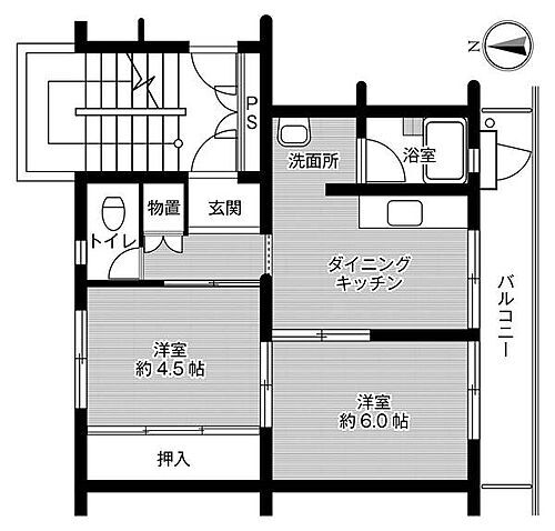 ビレッジハウス甘木２号棟 5階 2DK 賃貸物件詳細