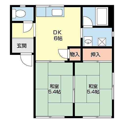 和歌山県和歌山市野崎 和歌山市駅 2DK アパート 賃貸物件詳細