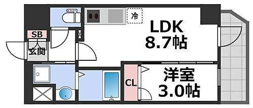 プレサンス天王寺デルニエ 11階 1LDK 賃貸物件詳細
