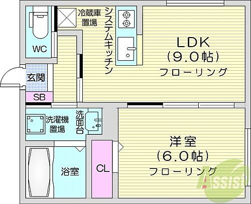 レグルス１４ 3階 1LDK 賃貸物件詳細