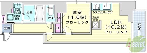 ラ・クラッセ札幌シティイースト 9階 1LDK 賃貸物件詳細