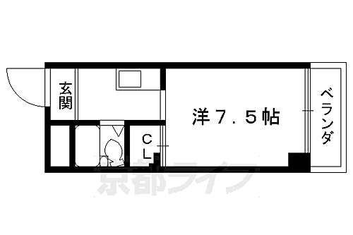 京都府京都市南区吉祥院石原町 上鳥羽口駅 1K マンション 賃貸物件詳細