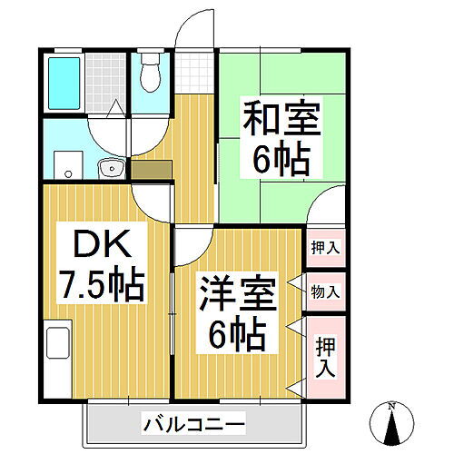 長野県長野市川中島町御厨 今井駅 2DK アパート 賃貸物件詳細