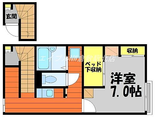 岡山県倉敷市福田町古新田 弥生駅 1K アパート 賃貸物件詳細