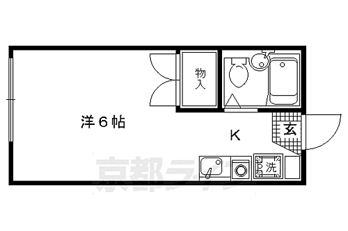 京都府京都市上京区西中筋町 北野白梅町駅 1K アパート 賃貸物件詳細