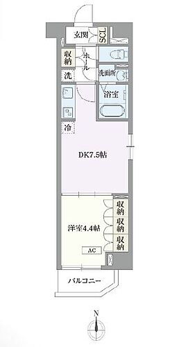 ハビテ外苑 4階 1LDK 賃貸物件詳細