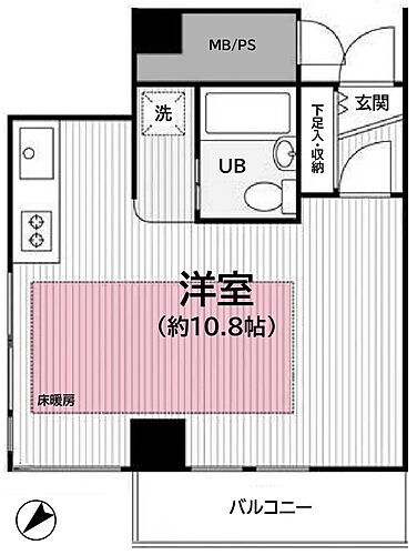 築地永谷タウンプラザ 4階 ワンルーム 賃貸物件詳細