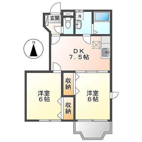 岡山県都窪郡早島町早島 久々原駅 2DK アパート 賃貸物件詳細