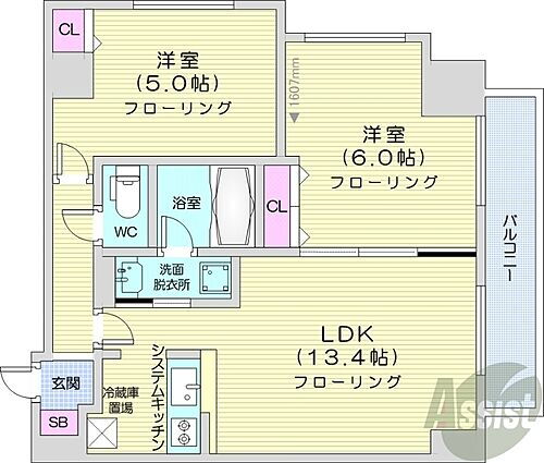 北海道札幌市中央区大通西27丁目 円山公園駅 2LDK マンション 賃貸物件詳細