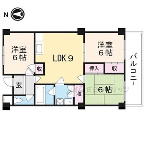 清涼ハイツ 3階 3LDK 賃貸物件詳細