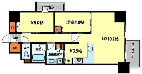  ファインレジデンス大阪本町　間取り