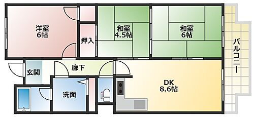 大阪府守口市梶町3丁目 大日駅 3DK マンション 賃貸物件詳細