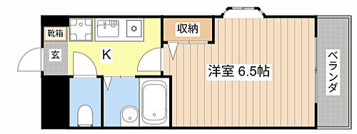 ランプハウス八日市 2階 1K 賃貸物件詳細
