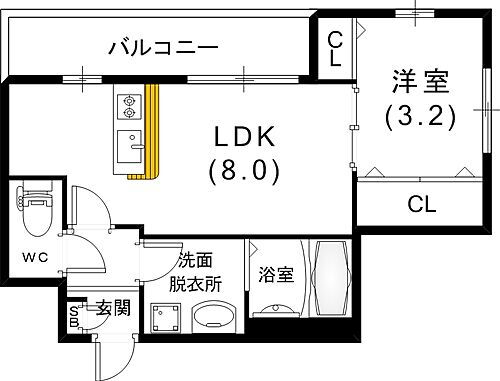 エハコ日暮通 3階 1LDK 賃貸物件詳細