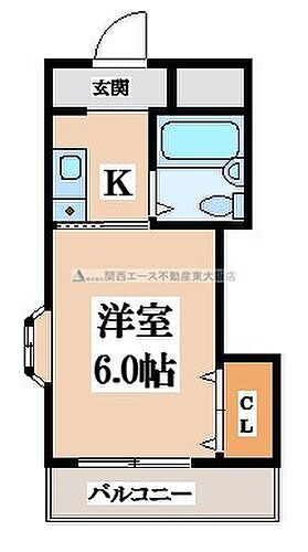 シャルルフジ新池島 2階 1K 賃貸物件詳細