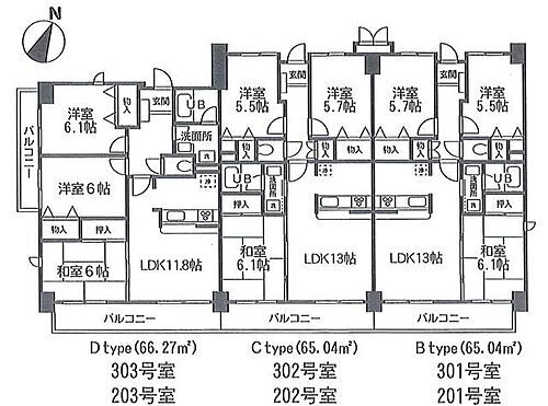 グランデュール金井 3階 3LDK 賃貸物件詳細