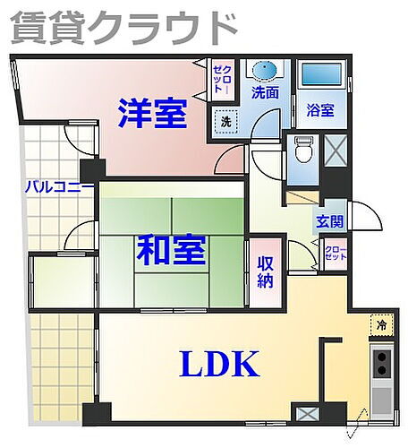 千葉県千葉市中央区長洲1丁目 本千葉駅 2LDK マンション 賃貸物件詳細