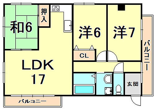 白鳩イーストハイツ 3階 3LDK 賃貸物件詳細