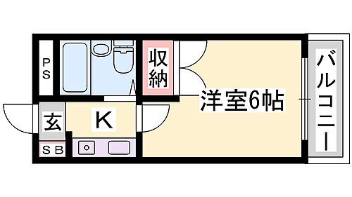 兵庫県姫路市北八代2丁目 野里駅 1K マンション 賃貸物件詳細